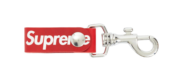 SUPREME LEATHER KEY LOOP RED