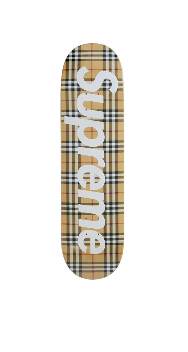 SUPREME BURBERRY SKATEBOARD DECK BEIGE