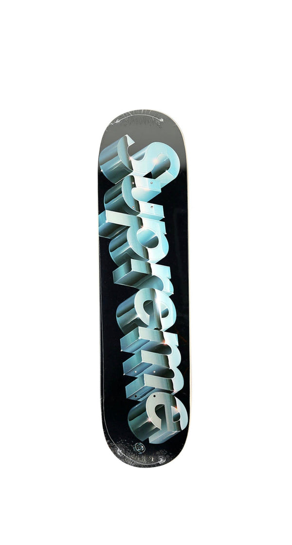 SUPREME CHROME LOGO SKATEBOARD BLACK